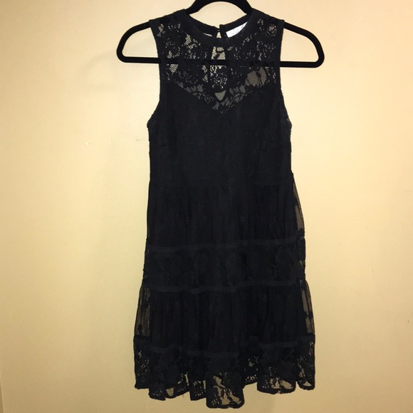 Rebellion dress black lace keyhole back lining M - Picture 3 of 8